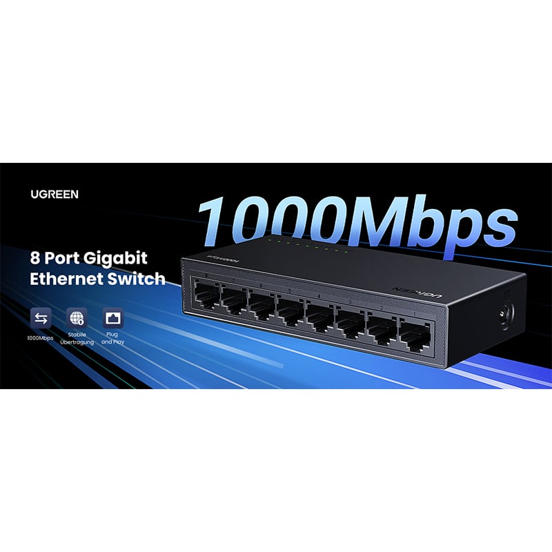 UGREEN CM834 35499EU 8 Port Gigabit Ethernet Switch