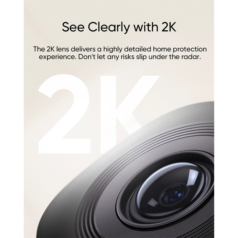 Eufy C220 T8W11 2K Wired Indoor Camera with 360 Pan and Tilt