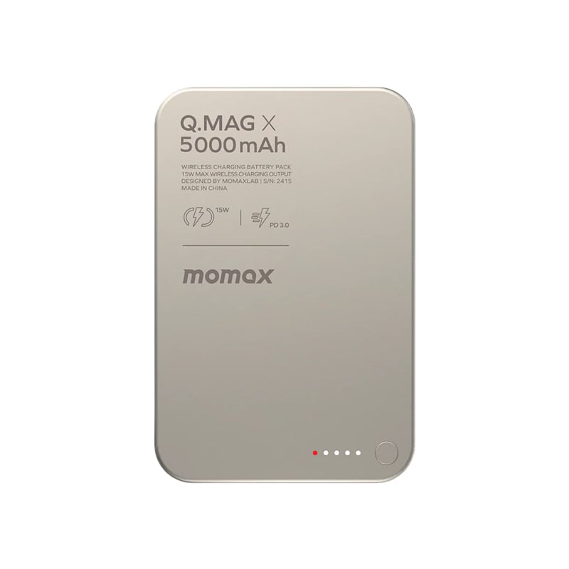 Momax Q.MAG X 15W 5000mAh Ultra Slim Magnetic Wireless Power Bank