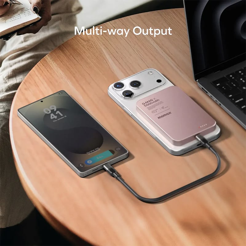 Momax Q.MAG X 15W 5000mAh Ultra Slim Magnetic Wireless Power Bank