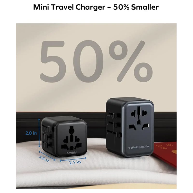 Momax UA19D 1-World Universal Travel Adapter