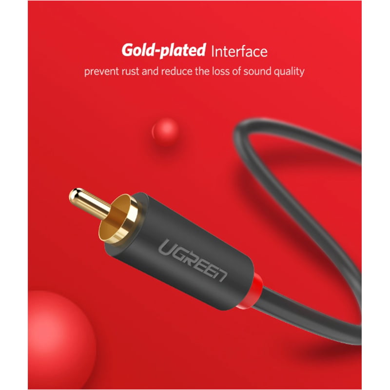 UGREEN 10518 2RCA Male to 2RCA Male 2M Cable