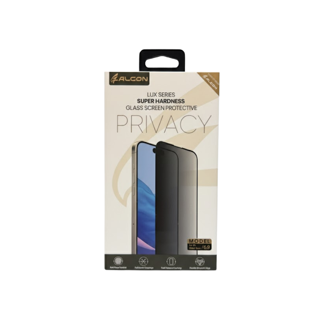 Falcon Lux Series Super Hardness Privacy Tempered Glass Screen Protector for iPhone 17