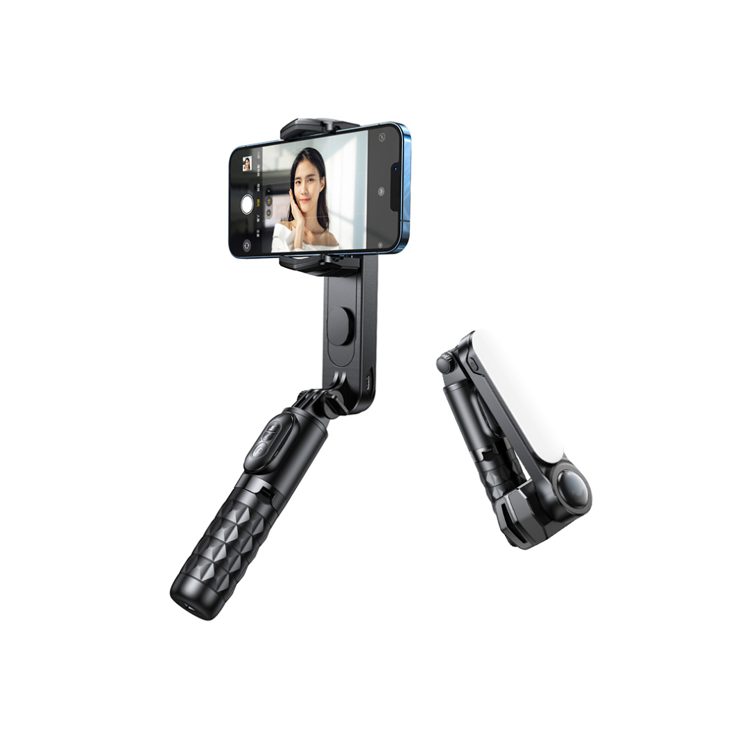 Rtako Q09 Mini Electric Gimbal Stabilizer with Extendable Selfie Stick Tripod