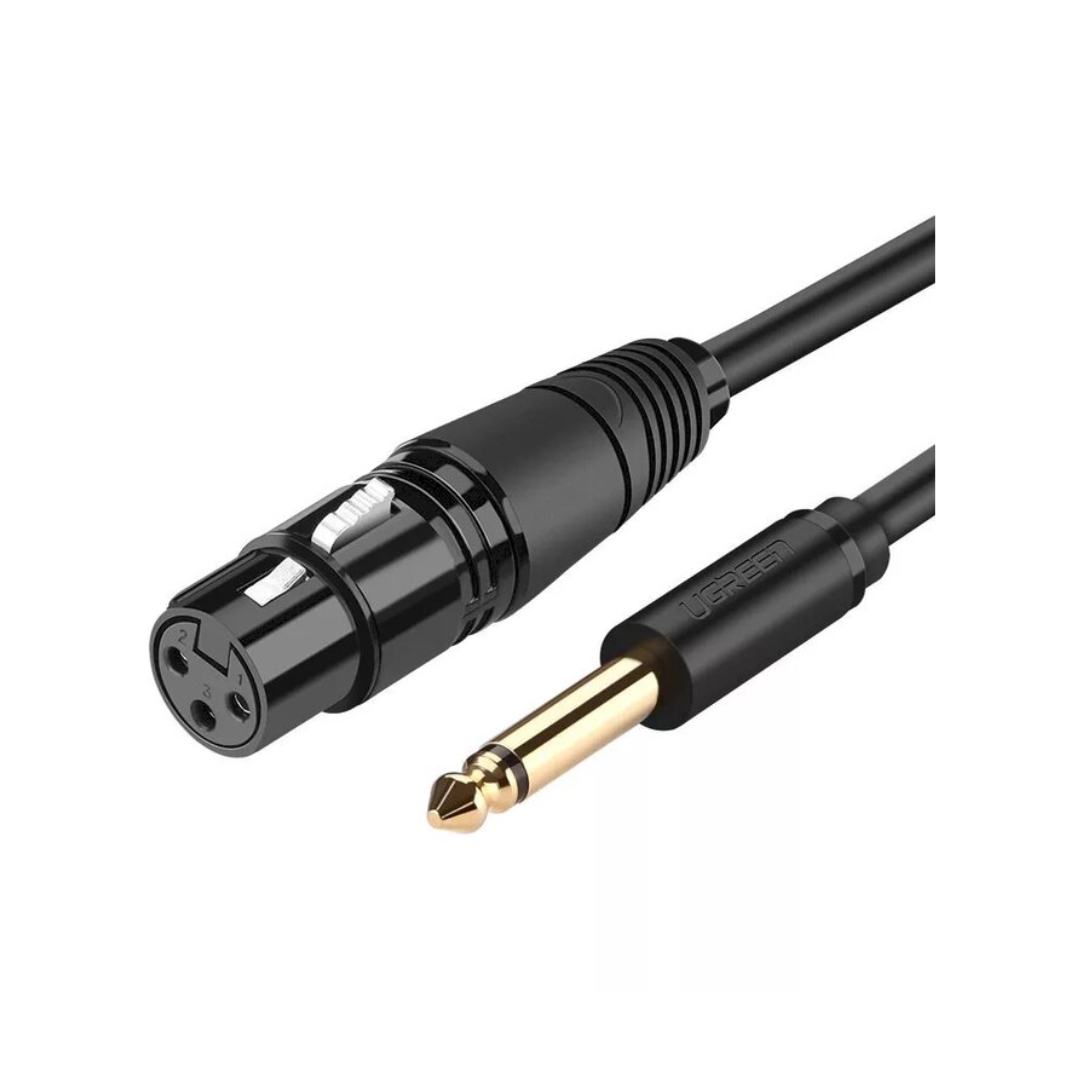 UGREEN 20719 6.5mm Mono Male to Cannon Female AV 2M Cable