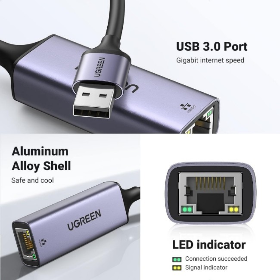 UGREEN 50922 USB 3.0 to Gigabit Ethernet Adapter