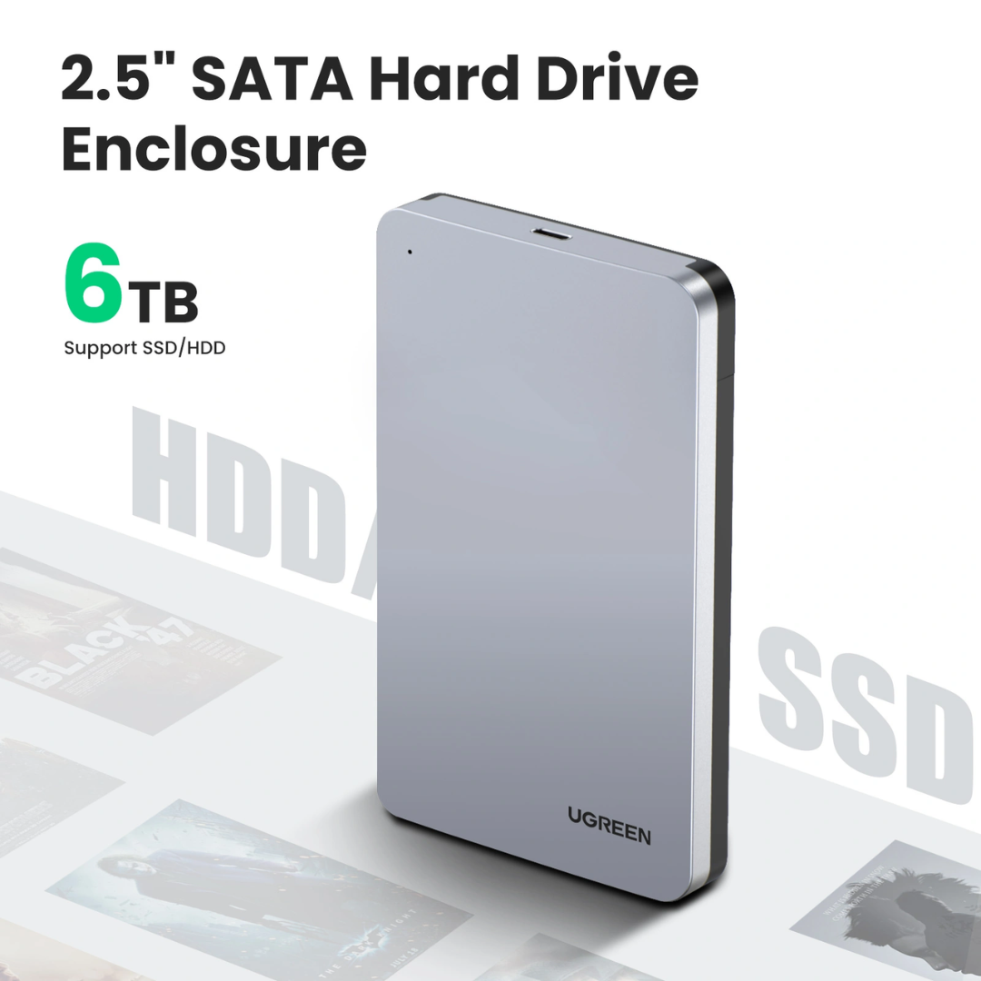 UGREEN 70499 2.5" USB-C SATA III External Hard Drive Enclosure