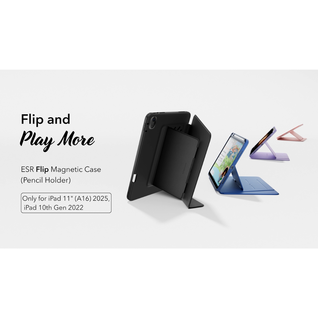 ESR Flip Hybrid Case with Pencil Holder for iPad 11th Gen A16 (2025)