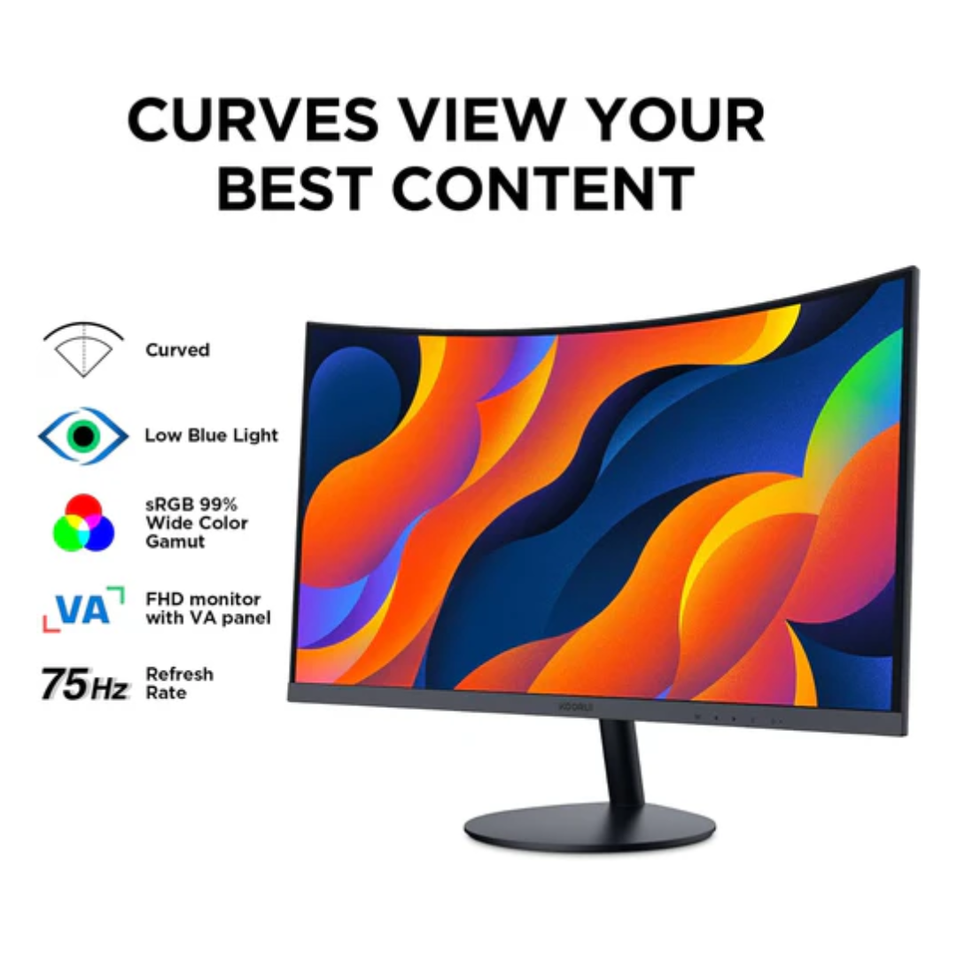 KOORUI 27N5CA 27 inch 75Hz FHD VA Curved Gaming Monitor