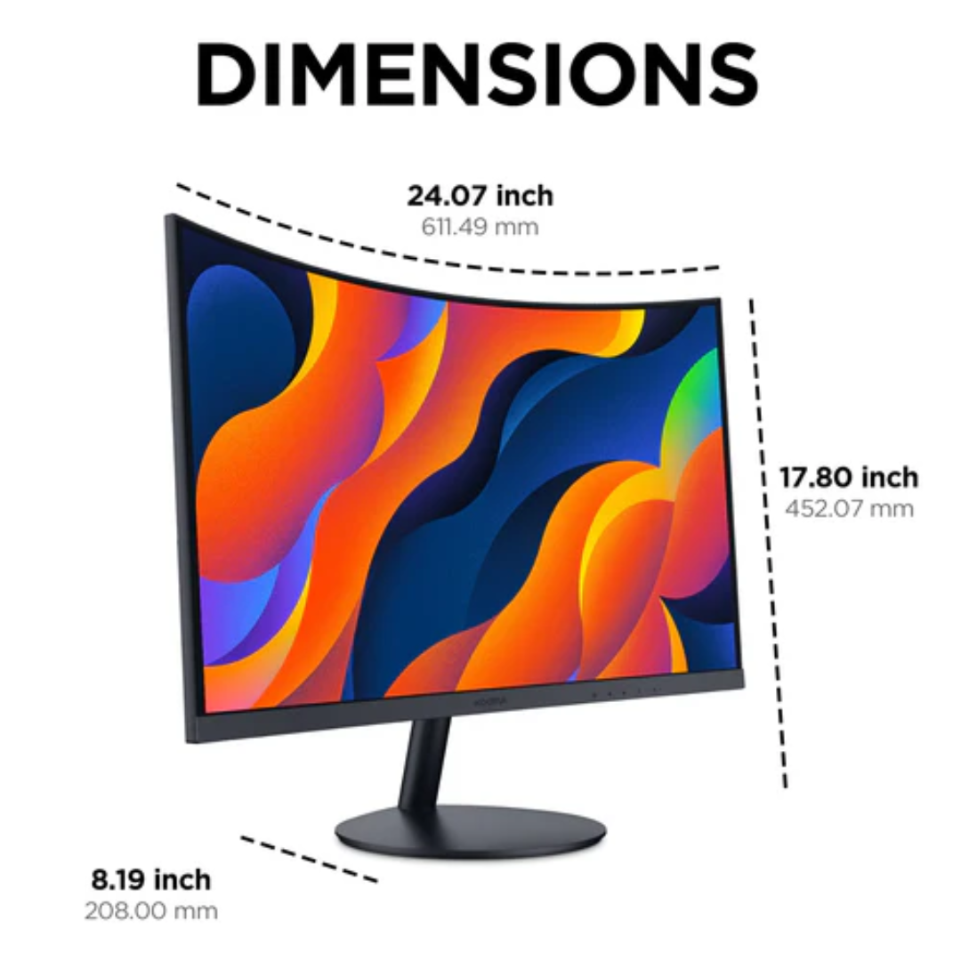 KOORUI 27N5CA 27 inch 75Hz FHD VA Curved Gaming Monitor