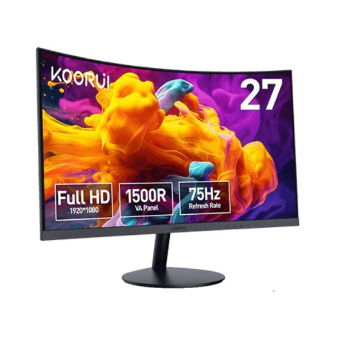 KOORUI 27N5CA 27 inch 75Hz FHD VA Curved Gaming Monitor