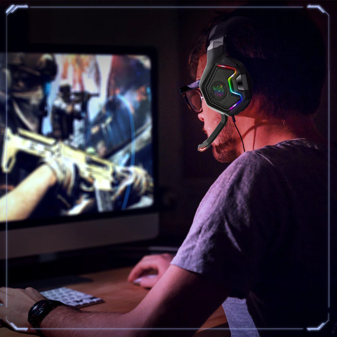 ONIKUMA K10 Pro Professional Wired Gaming Headphones with RGB Backlight