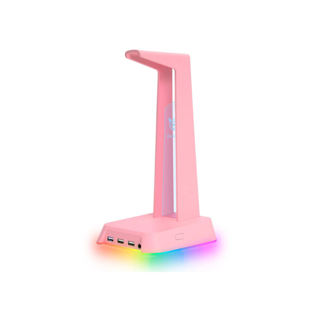 ONIKUMA ST-2 RGB Gaming Headphone Stand with 3 USB and 3.5mm AUX Ports