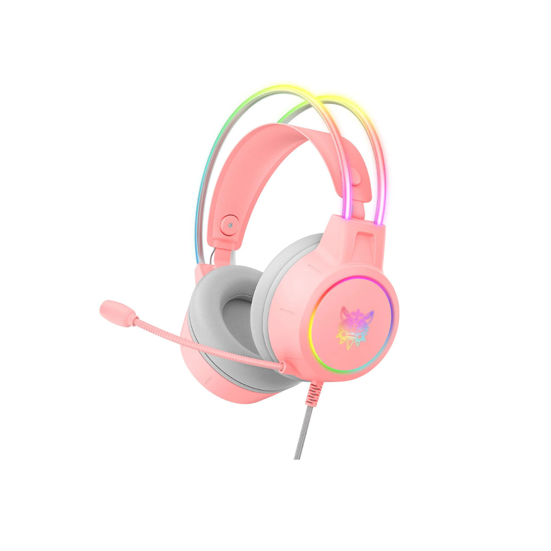 ONIKUMA X15 PRO-PINK RGB Gaming Headphones