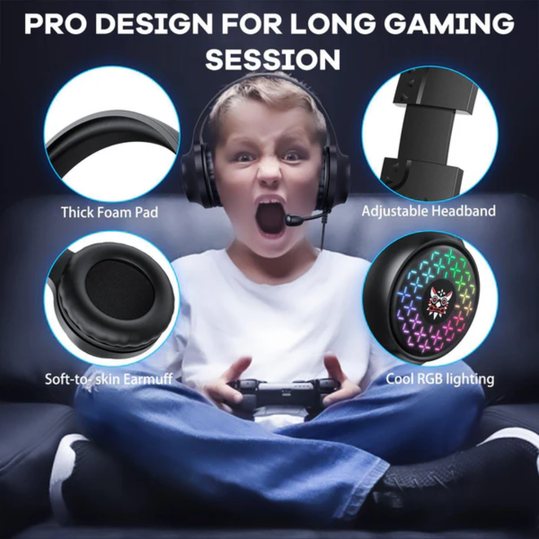 ONIKUMA X7 PRO Wired RGB Light Noise-canceling Gaming Headphones