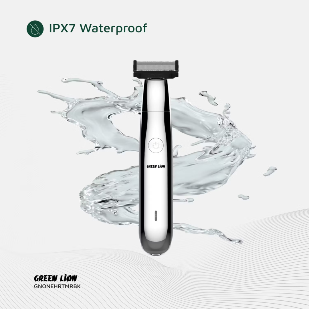 Green Lion One Blade Pro Hair Trimmer with 4 Interchangeable Combs, Up to 60 Minutes Working Time, 6500RPM Motor Speed, LED Indicator, Stainless Steel Blade