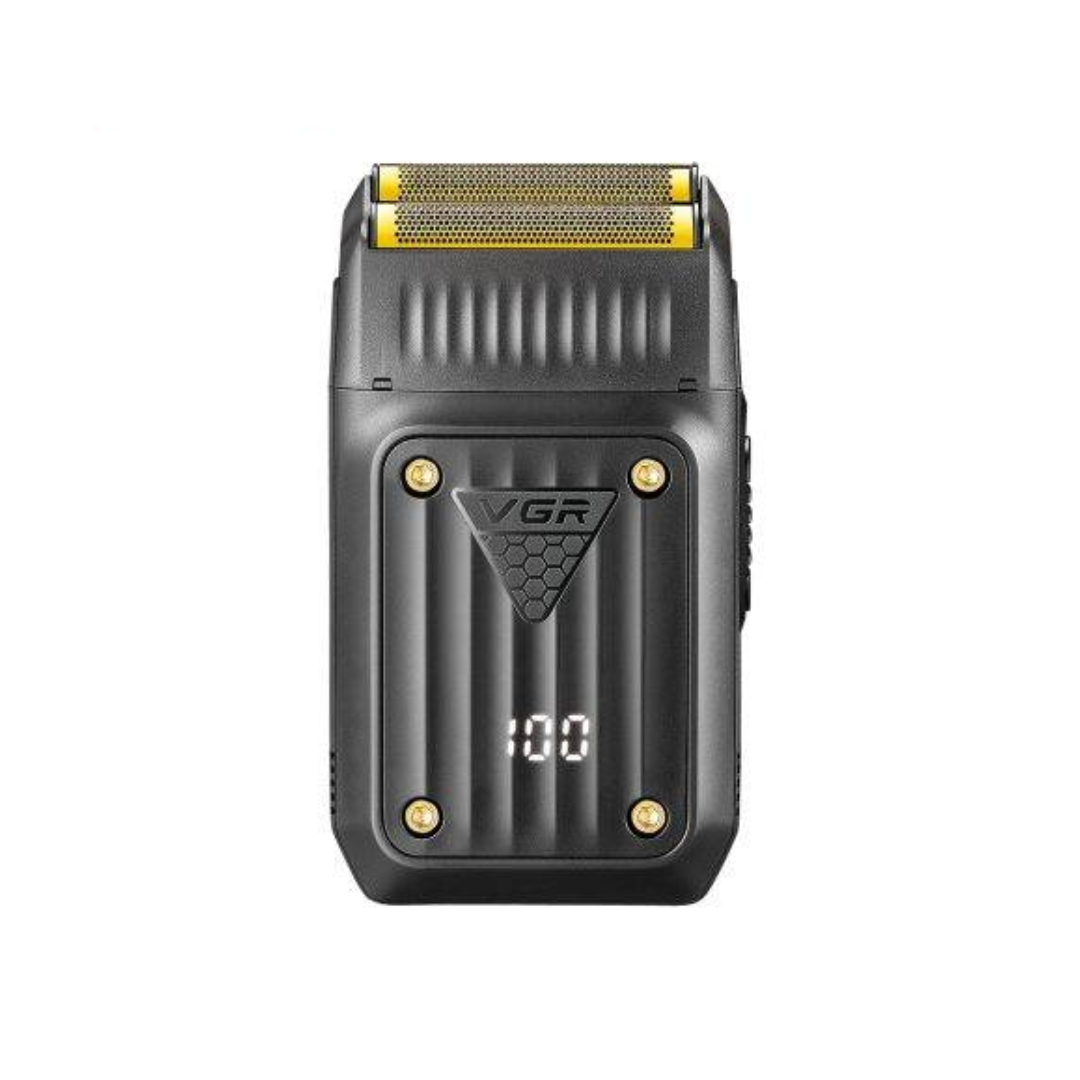 VGR V-363 Professional Foil Shaver for Bald Heads &amp; Sensitive Skin Dual Floating Foils USB Rechargeable LED Display Travel-Friendly with Accessories