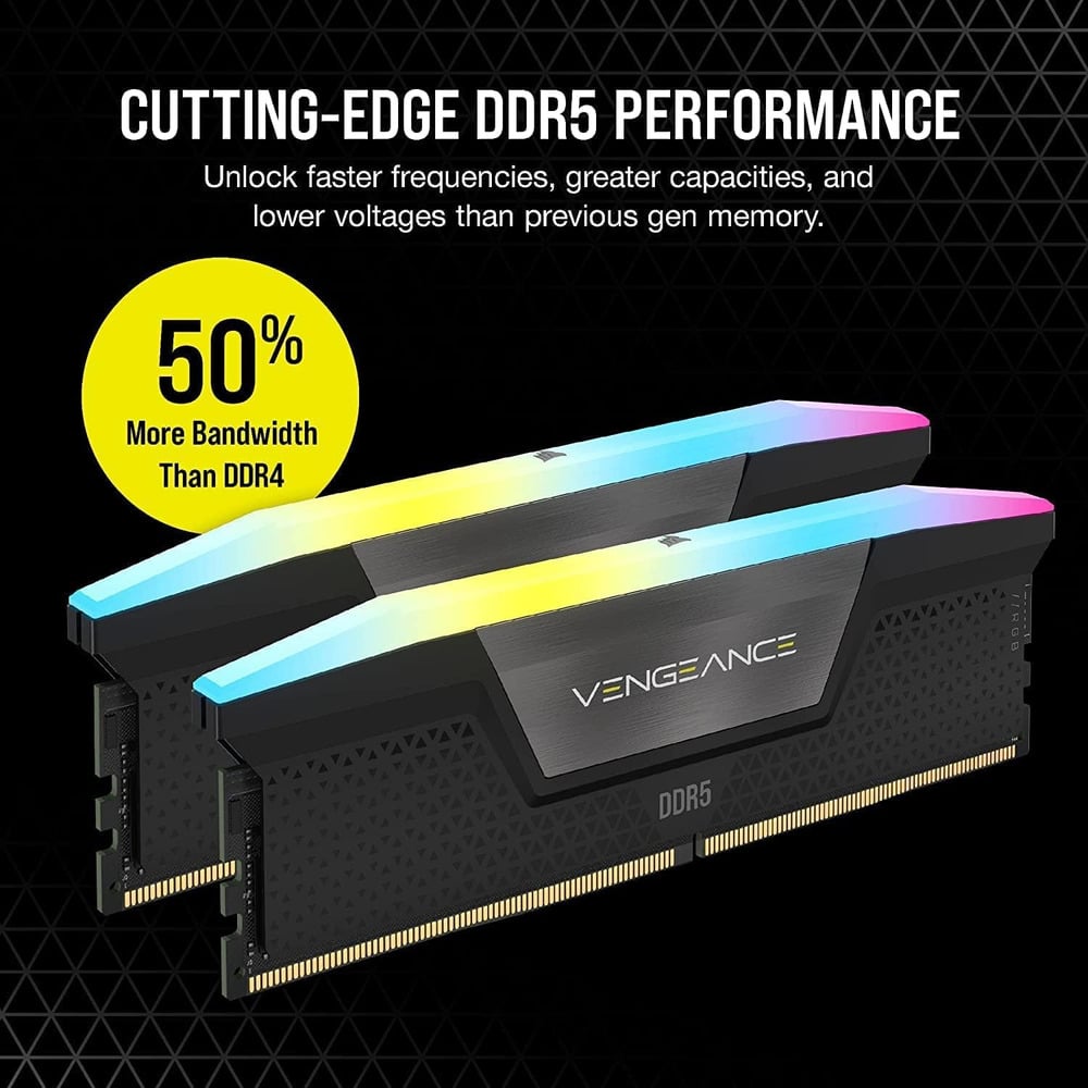 Corsair Vengeance RGB 32GB (2X16) DRAM 6000MHz  DDR5 RAM