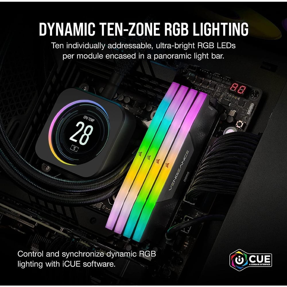 Corsair Vengeance RGB 32GB (2X16) DRAM 6000MHz  DDR5 RAM