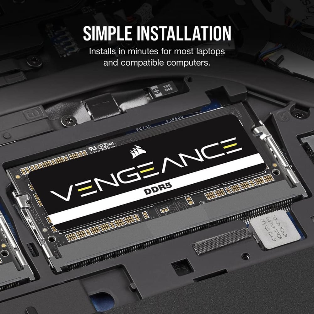 Corsair Vengeance 16GB (1x16GB) DDR5 SODIMM 5600MHz Laptop RAM