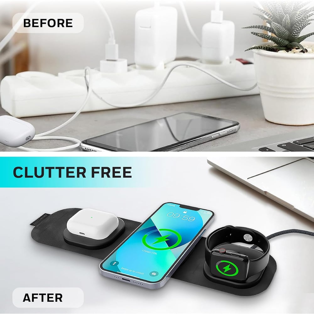 Honeywell Zest Wireless 3-in-1 Magnetic Foldable Charger