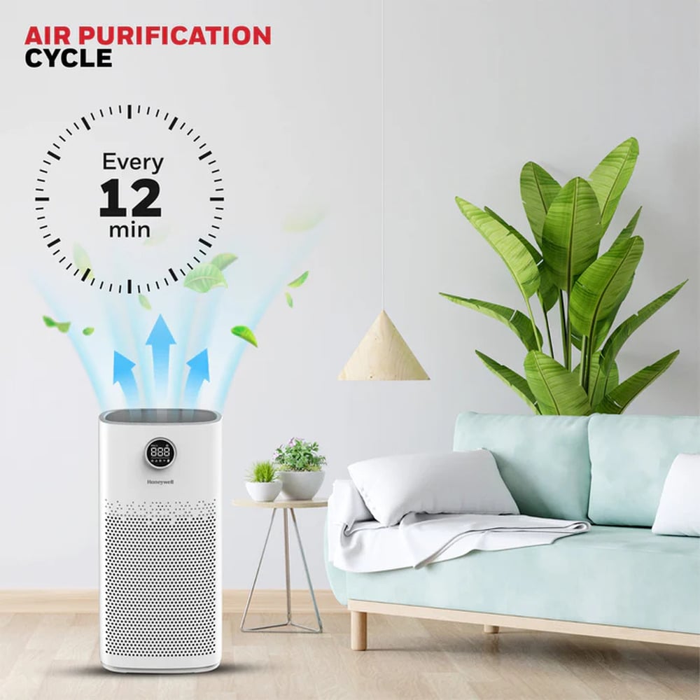 Honeywell Air Touch P2 4-in-1 Compound Filter with Pre-Filter,Nano-Silver Anti Bacterial HEPA H13 &Activated Carbon Filter Removes 99.99% Allergens Pollutants PM2.5 VOCs Smoke Toxic Fume
