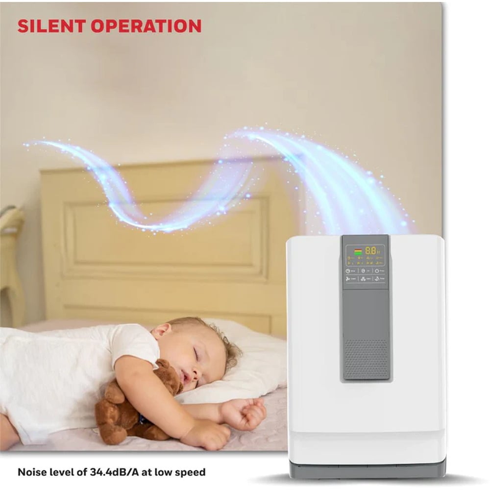 Honeywell  Air Touch V4 Air Purifier For Home 5 Stage Filtration Covers 543 sq.ft UV LED &amp; Ionizer Anti-Bacterial Activated Carbon &amp; H13 HEPA Filter Removes 99.99% Pollutants &amp; Micro Allergens