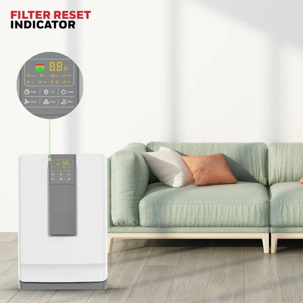 Honeywell  Air Touch V4 Air Purifier For Home 5 Stage Filtration Covers 543 sq.ft UV LED &amp; Ionizer Anti-Bacterial Activated Carbon &amp; H13 HEPA Filter Removes 99.99% Pollutants &amp; Micro Allergens