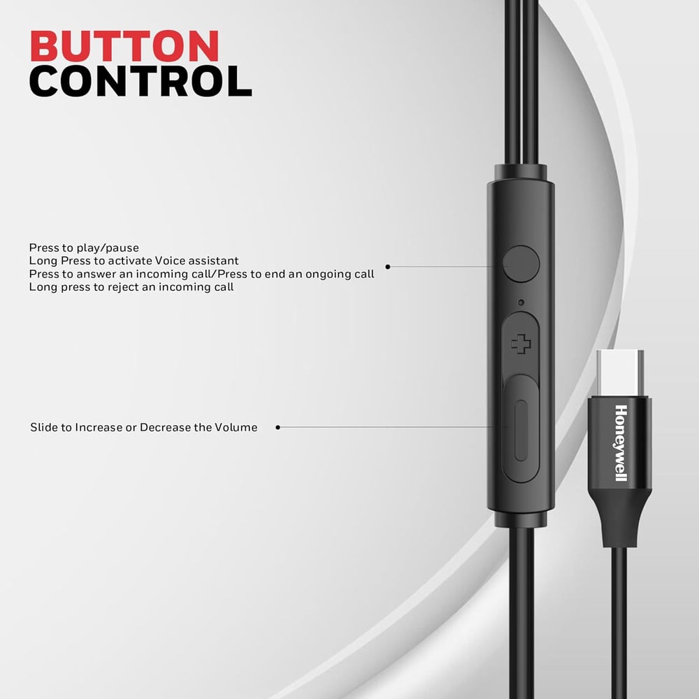 Honeywell Suono P60 Wired Type-C Earphones