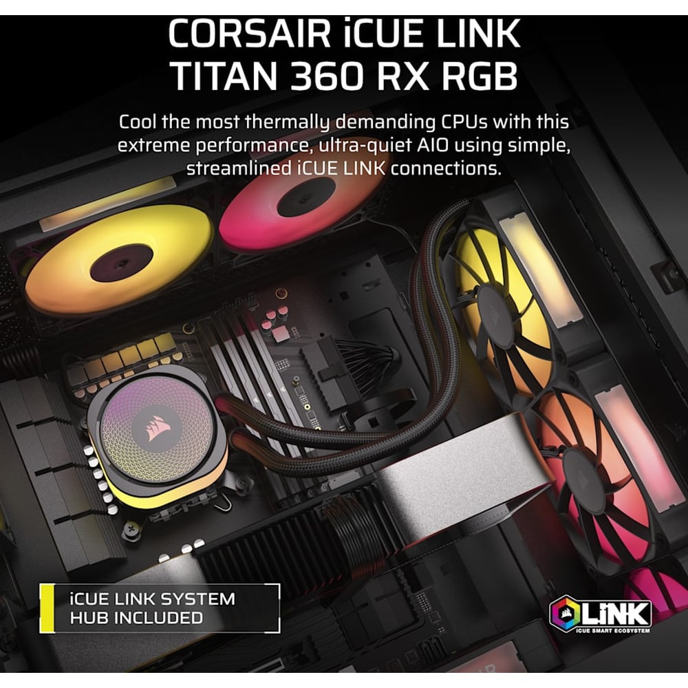 Corsair Icue Link Titan 360 RX LCD Liquid Cooler