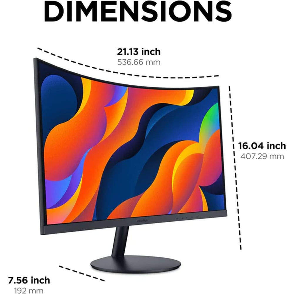 KOORUI 24N5CA 24-inch VA FHD 75Hz 1500R Curved Gaming Monitor