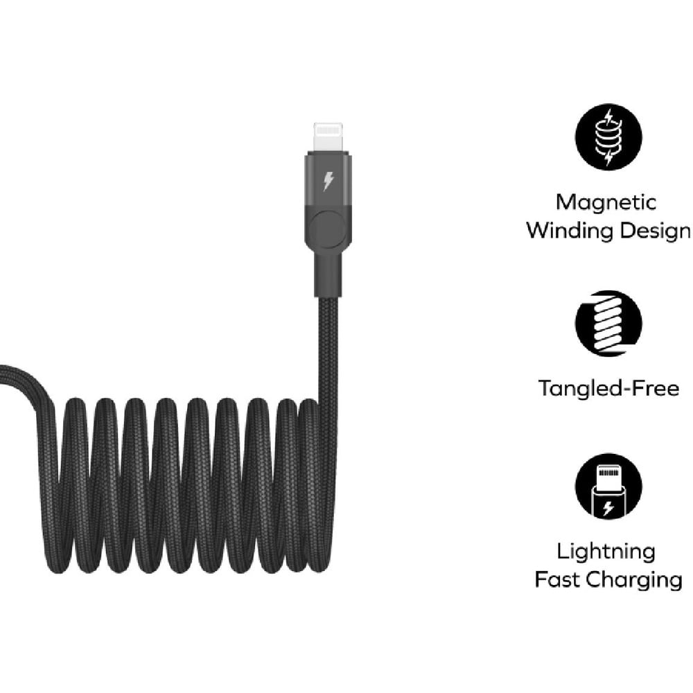 Momax DL59 Mag.Link 60W USB-C to Lightning MFi Certified Tangled-Free 2M Magnetic Cable