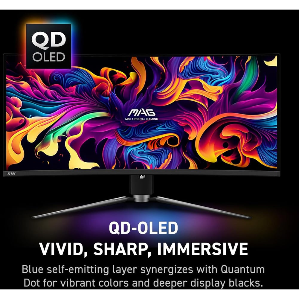 MSI MAG 341CQP 34" Inch QD-OLED UWQHD 175Hz Curved Gaming Monitor