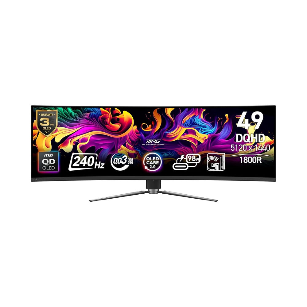 MSI MPG 491CQPX QD-OLED DQHD 240Hz PD Gaming Monitor