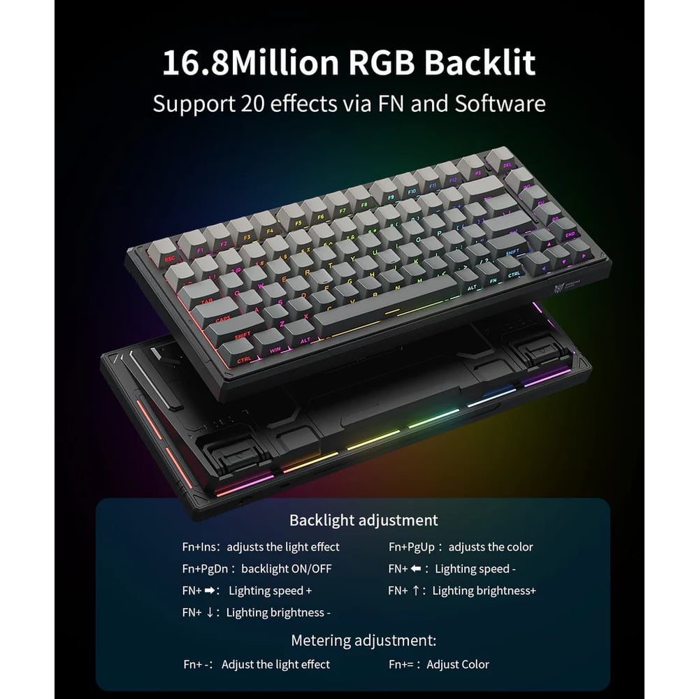 ONIKUMA G83 Tri Mode Gaming Keyboard