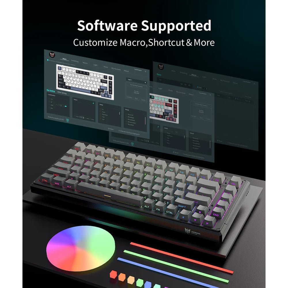 ONIKUMA G83 Tri Mode Gaming Keyboard