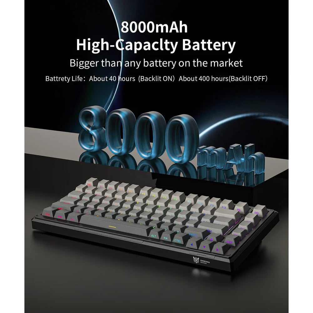 ONIKUMA G83 Tri Mode Gaming Keyboard