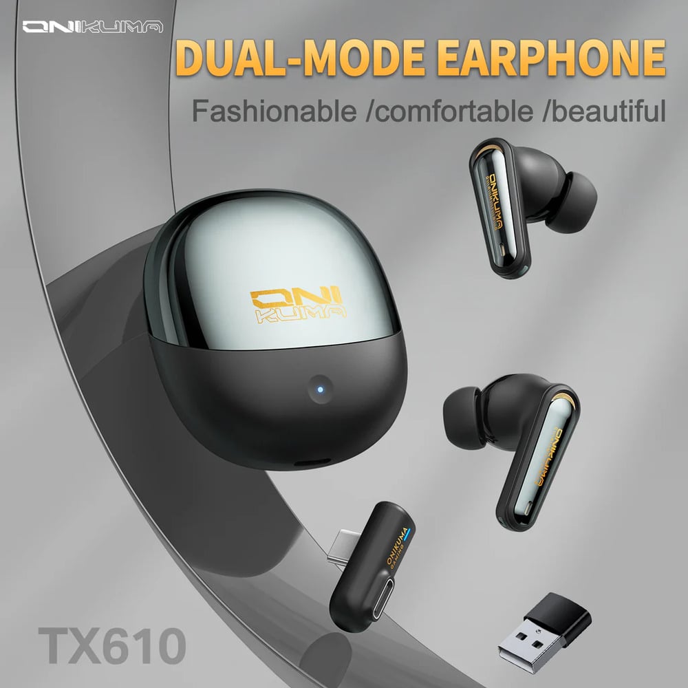ONIKUMA TX610 Dual-Mode Wireless Gaming Earbuds
