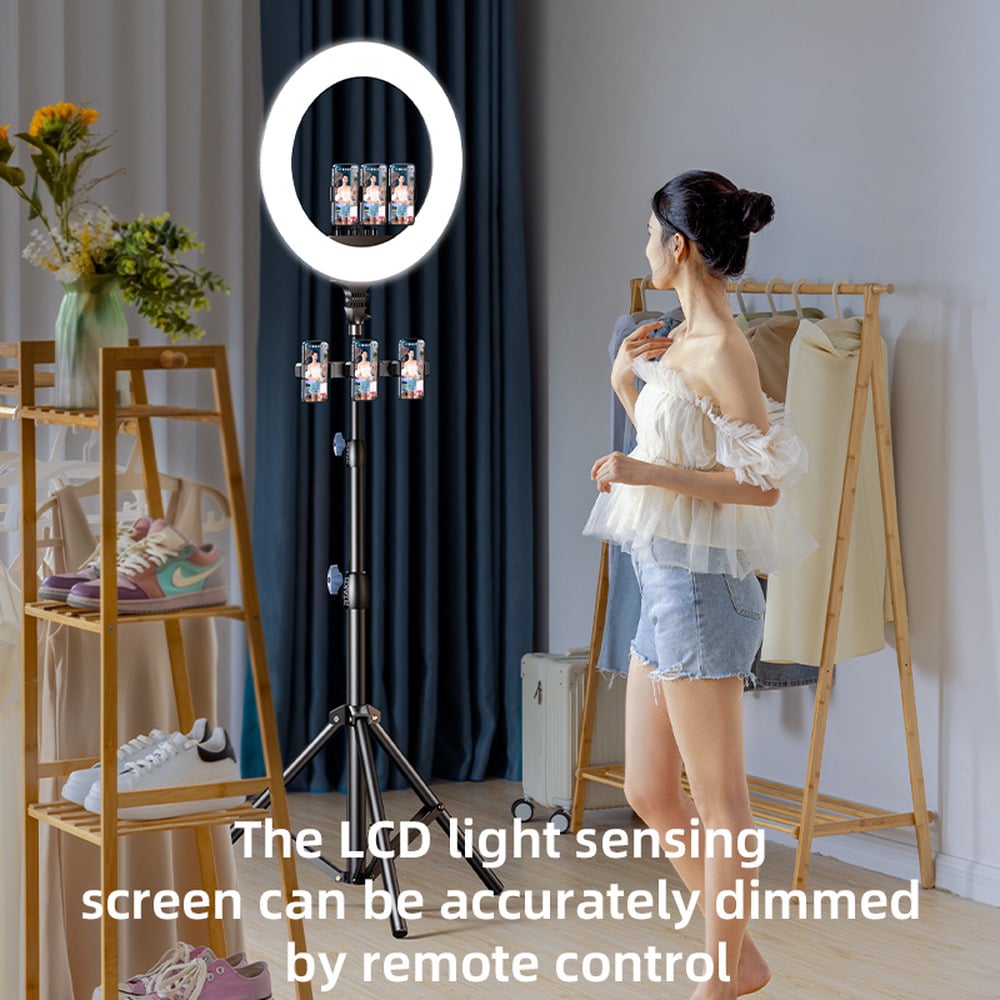 RTAKO AR-GTB05-13 13 inch Ring Light with Single Phone Holder
