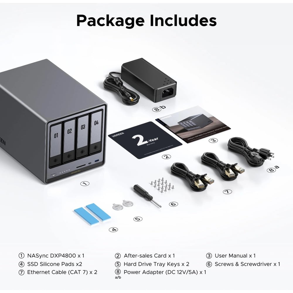 UGREEN 35602 NASync DXP4800 Plus 4 Bay NAS with 136TB Max Storage Support