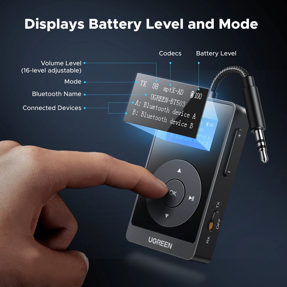 Ugreen 45492 Bluetooth Audio Receiver And Transmitter
