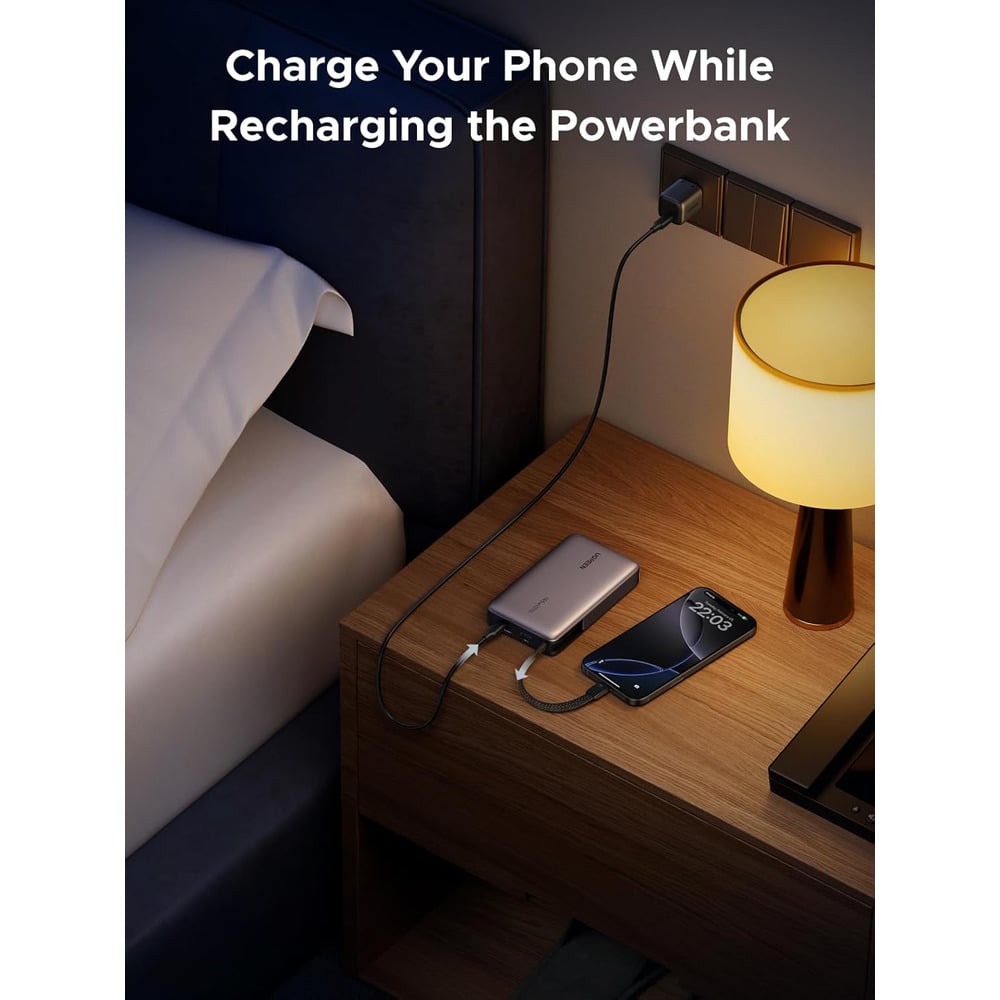 UGREEN 55992B Nexode 145W 20000mAh Laptop Charging Power Bank with Built-in Cable