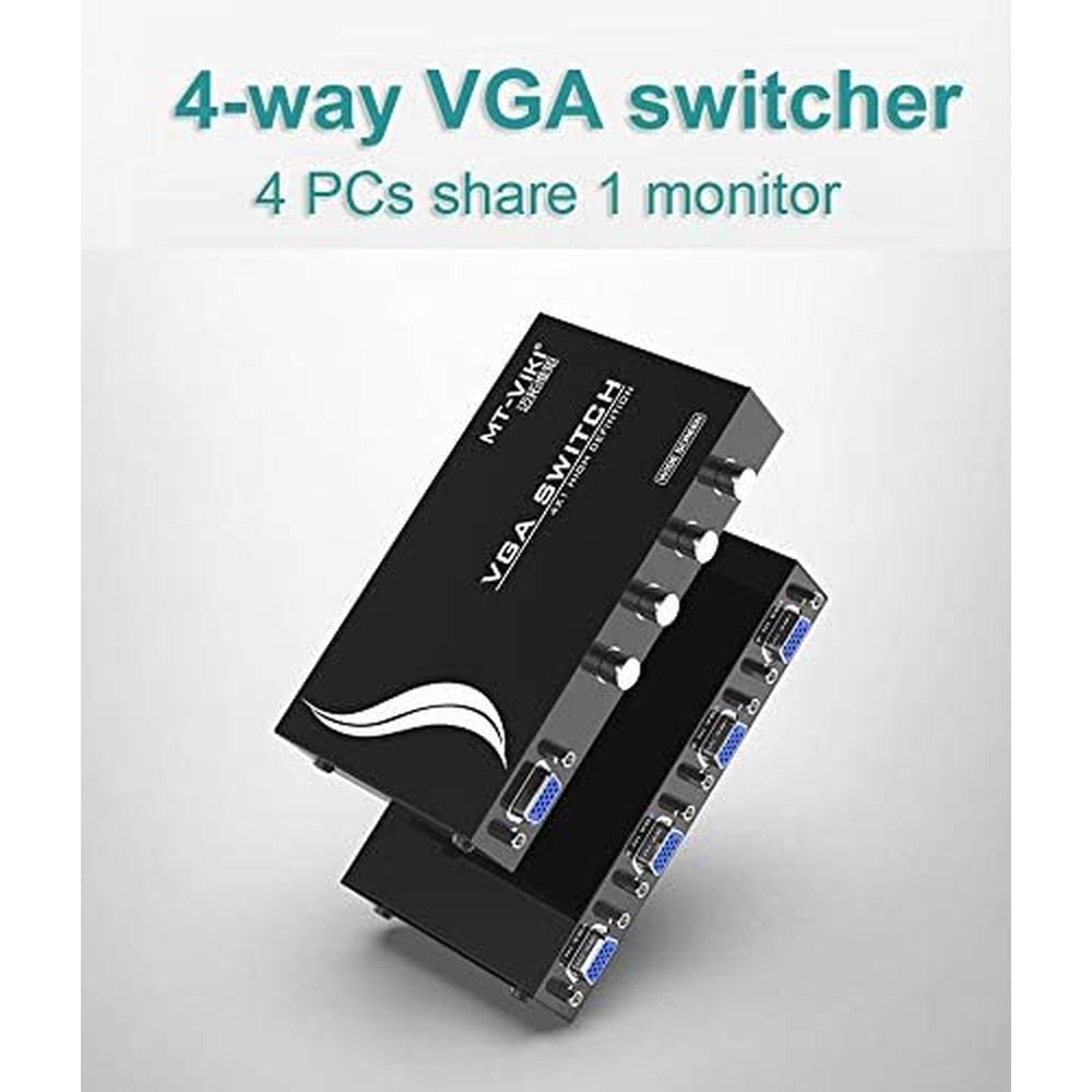 4 Port VGA Switch Video Selector Switcher Box (4 Input 1 Output)