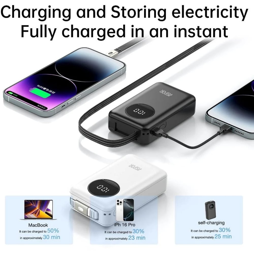 Aspor A372 10000mAh 22.5W Dual Fast Charging Power Bank