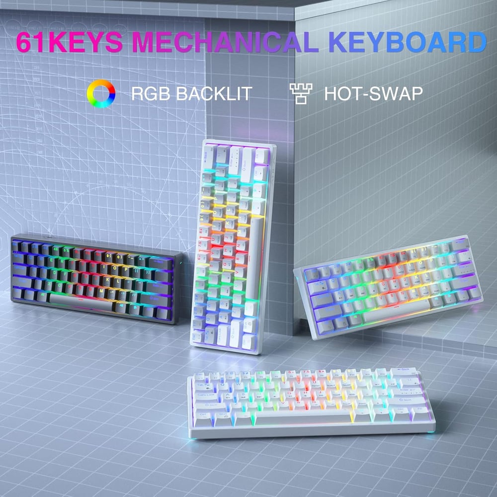 Aula F3261 RGB Mechanical Gaming Keyboard with 61 Keys