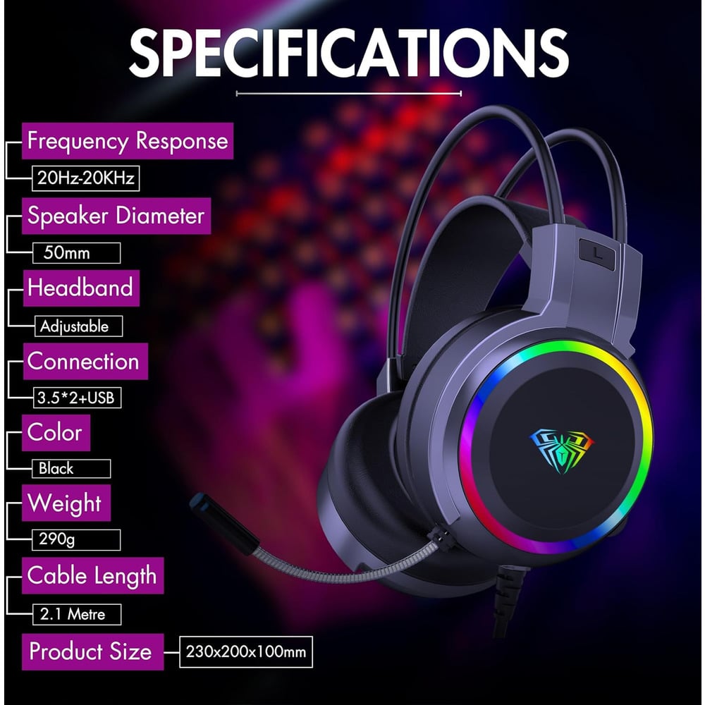 Aula S608 Wired Gaming Headset