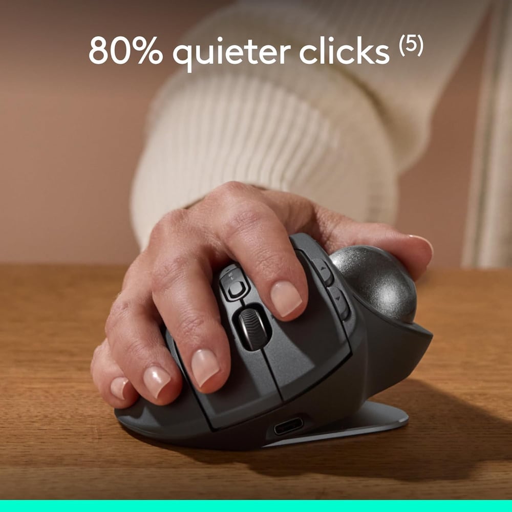 Logitech MX Ergo S Ergonomic Wireless Trackball Mouse