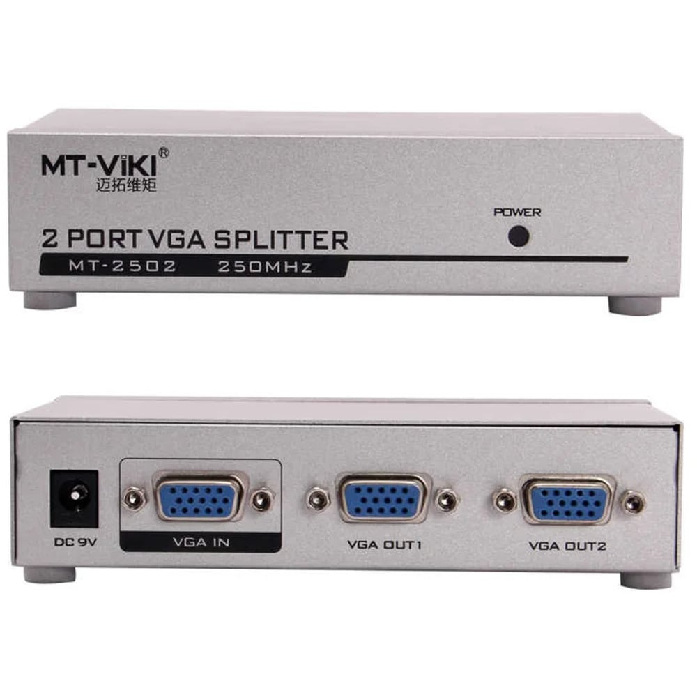 MT 2 Port 2 Out 1 In VGA Splitter
