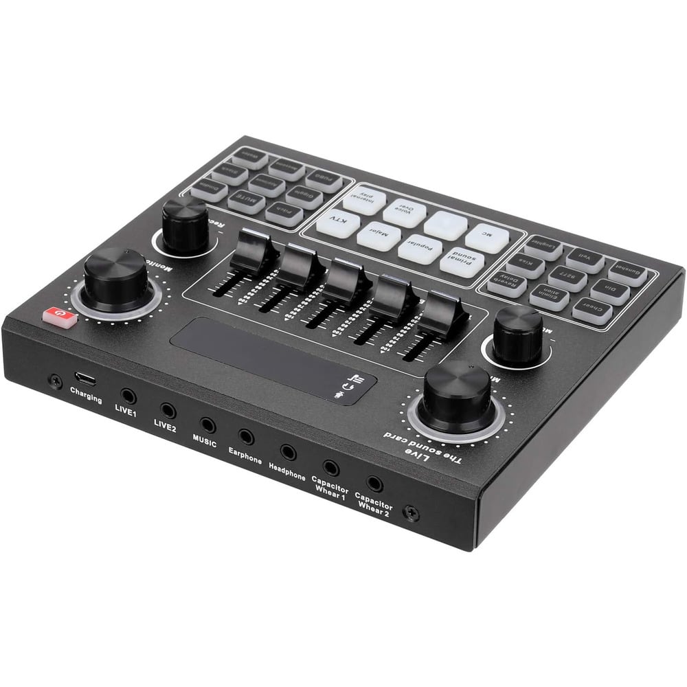 Multifunctional Live V9 Sound Card and BM800 Suspension Microphone Set for Broadcasting and Recording Podcasts