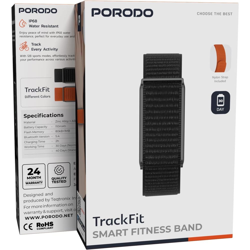 Porodo TrackFit Screenless Smart Fitness Band